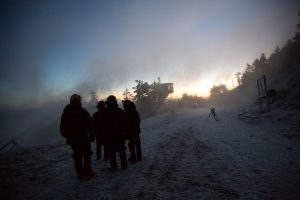 Killington snowmakers fired up the guns on Monday morning. (photo: Killington Resort)