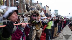 Revelers break out the shot-ski at Ullr Fest in Breckenridge, Colo. in 2016. (file photo: YouTube)