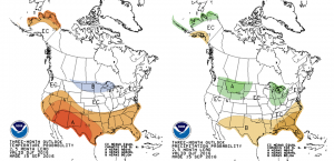 NOAA's current forecast for the winter ahead. (image: NOAA NWS Climate Prediction Center)