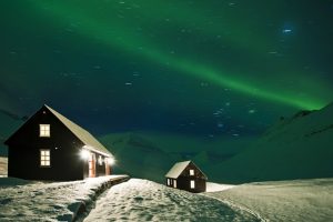 At Klængshóll Lodge. (photo: Arctic Heli Skiing)