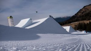 This past weekend's World Cup slopestyle course in Seiser Alm, Italy. (photo: FIS)