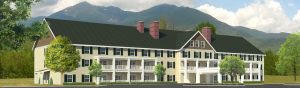 A new Glen House will rise in Pinkham Notch, N.H. this summer. (image: The Olympia Companies)