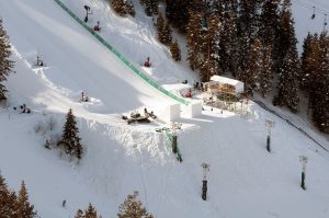 Final preparation is underway on the aerials hill for the Visa Freestyle International at Deer Valley Resort in Utah. (photo: U.S. Ski Team - Tom Kelly)