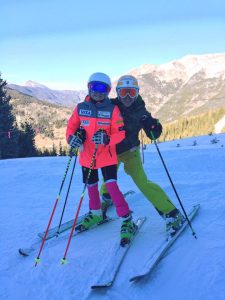 Hedda poses with her father at Copper Mountain in November. (photo: Facebook)