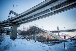 It will take 50 workers 10 weeks to build the World Cup Big Air ramp in Quebec City, Canada. (photo: Gestev)