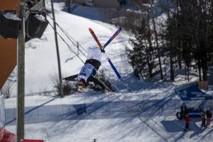 At last winter's World Cup moguls stop in Val Saint-Côme, Quebec. (file photo: Laris Thompson / Canadian Freestyle Ski Association)