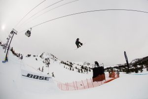 Saturday's slopestyle snowboarding finals at the 2017 Toyota U.S. Grand Prix at Mammoth Mountain, Calif. (photo: Sarah Brunson)