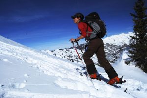 Ski touring, which involves skinning uphill, is gaining in popularity. (file photo: Aspen Chamber Resort Association)