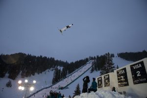 Friday night's aerials competition at tje 2017 Visa Freestyle International World Cup at Deer Valley Resort in Utah. (photo: Steven Earl)