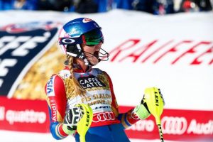 Shiffrin reacts to her win. (photo: Getty Images/Agence Zoom-Giovanni Auletta via USSA)