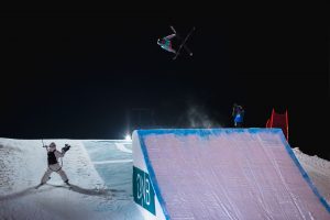 The U.K.'s James Woods sends it at X Games Norway on Thursday night. (photo: Monster Energy)