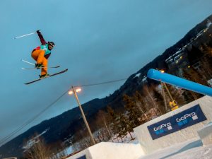 Devin Logan competing in Women's Ski Slopestyle during X Games Norway 2017 (photo: Nick Guise-Smith / ESPN Images)