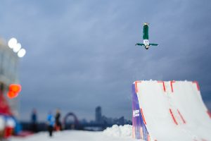 World Cup aerialists compete in Moscow, Russia on Saturday. (photo: FIS)