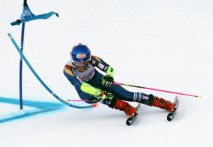 U.S.A.’s Mikaela Shiffrin competes in the first run at the women’s Audi FIS Ski World Cup giant slalom race at Killington in Vermont on Saturday, November 25, 2017. (FTO photo: Martin Griff)