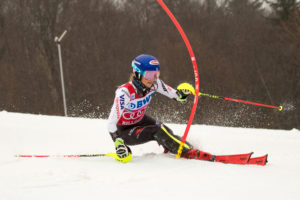 Colorado's Mikaela Shiffrin skis to a win in Sunday's World Cup slalom in Killington, Vt. (photo: USSA/Reese Brown)