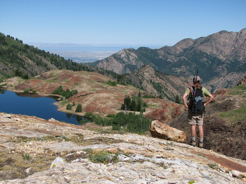 11 Jon looking back at Lake Blanche.JPG