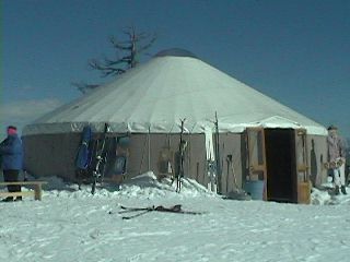 A mountaintop yurt provides snacks, lunch, or a brief respite. (Photo: Erica Silveira/J&E Productions)