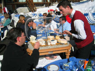 Dining at the Byblos includes a selection of local cheeses.