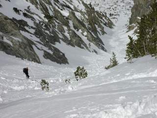 Powder Chute below the June Mountain Summit. (photo: June Mountain)