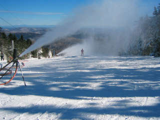 Snowguns blazing on Bunny Buster.