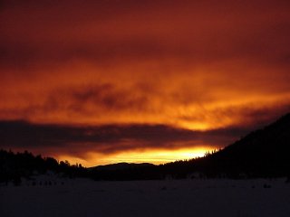 Dawn over the Mt. Rose Highway