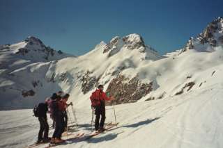 Climbing toward the Col de la Fache