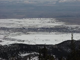 The town of Red Lodge lies directly beneath the ski area.