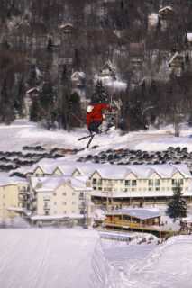 Jibbing in Stoneham's terrain park (photo: Sebastien Larose)