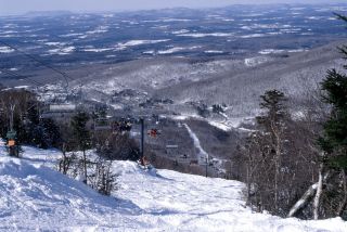 Sutton's steepest terrain is at the eastern end of the resort (photo: Mont Sutton)