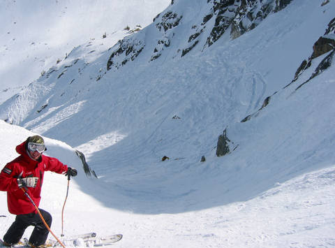 Extremely Canadian guides bring clients into Whistler's steeps such as Diamond Bowl. (photo: Tony Crocker)