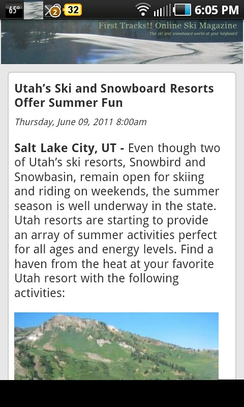 A news story displayed in the Android app
