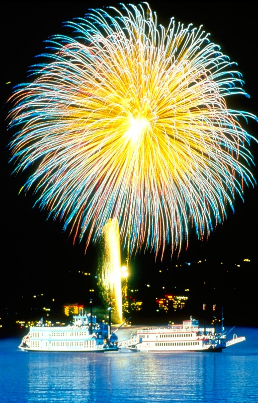 Lake Tahoe Celebrates July Fourth with Fireworks, Skiing First Tracks