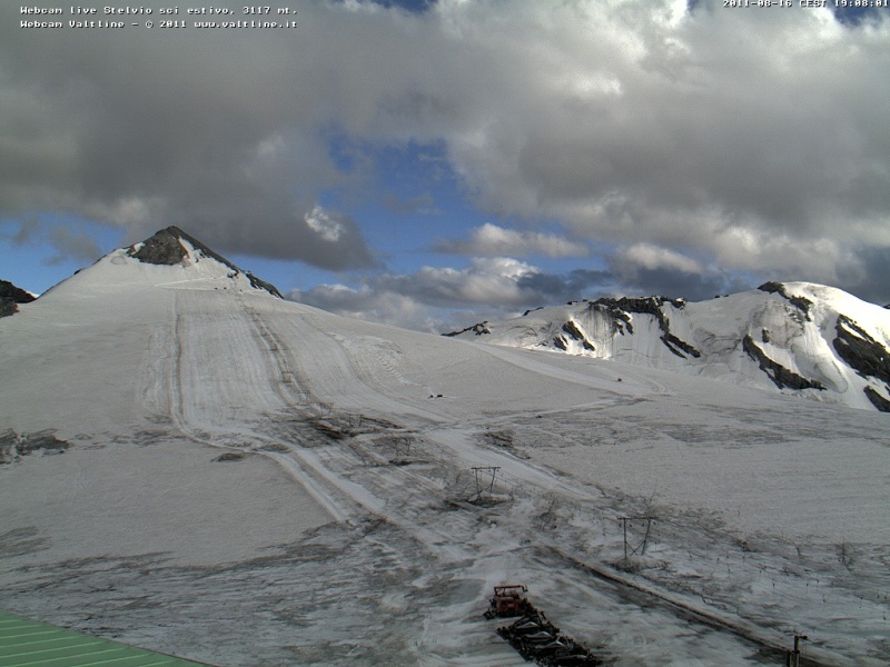 Fresh Summer Snow at Ski Resorts in the Alps