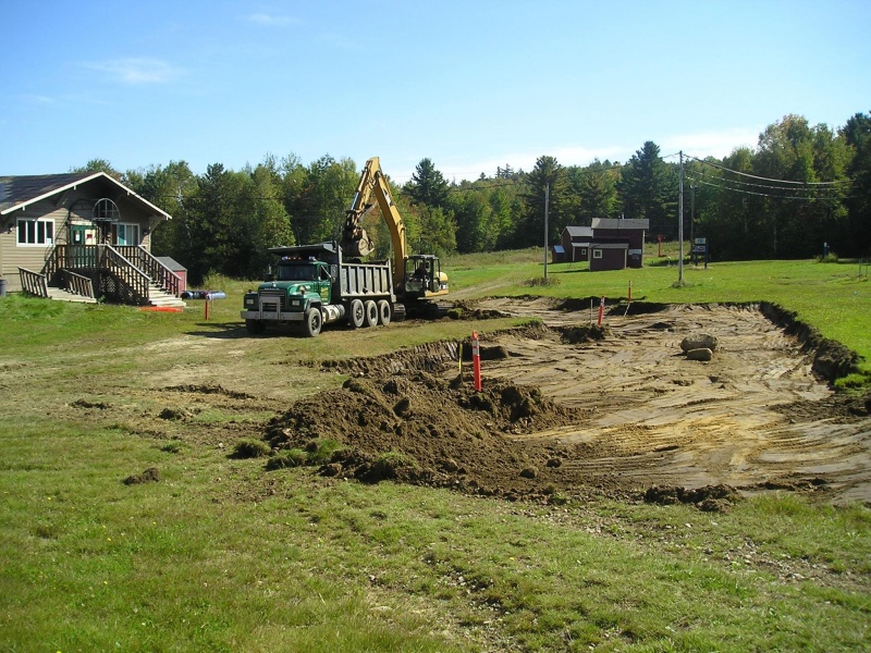 Mt. Abram Building Temporary Base Lodge