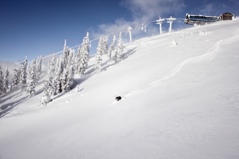 Enjoying pre-season snow at Revelstoke on Monday. (photo: Steve Parsons)