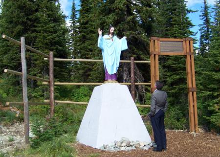 The statue of Jesus at Whitefish Mountain Resort (photo: U.S. Rep. Denny Rehberg)