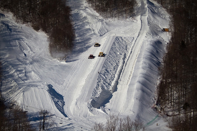 Final preparations are underway at Killington for the Winter Dew Tour, set to drop in at the Vermont ski and snowboard resort this week. (photo: Killington Resort)