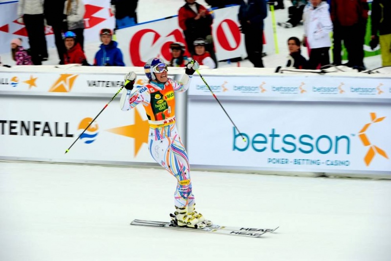 American ski racer Lindsey Vonn secures a historic fourth Audi FIS Alpine World Cup title with a giant slalom victory on Friday in Are, Sweden. (photo: Pernila Hammar Rognøy/Are Destinations)