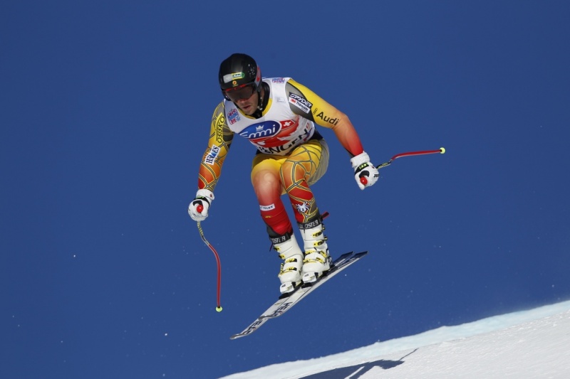 Canadian speed specialist Louis-Pierre Hélie, pictured here in Wengen, Switzerland in January, will switch to ski cross next winter. (photo: Pentaphoto/Marco Trovati)