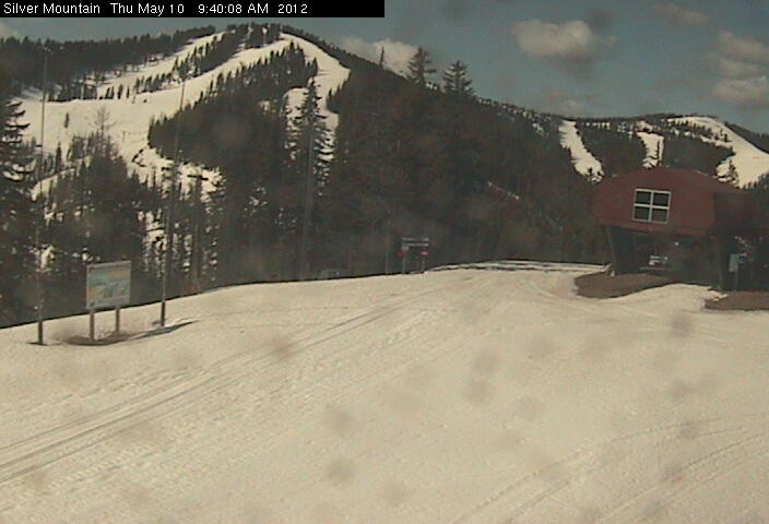 There's still plenty of snow on Silver Mountain for the Idaho resort's free ski day this Sunday. (webcam photo: Silver Mountain Resort)