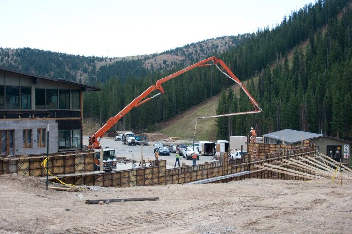 The walls go up earlier this month on Monarch Mountain'a Base Lodge expansion. (photo: Monarch Mountain)