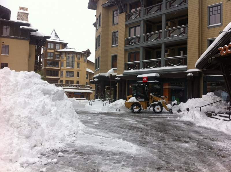 Squaw employees were busy digging out from up to 28 inches of new snowfall on Tuesday. (photo: Squaw Valley)
