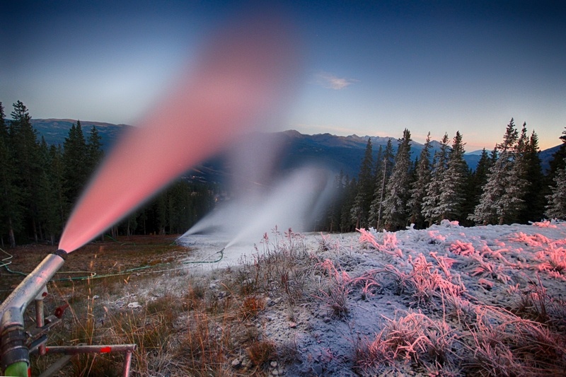 Snowmaking this morning at Copper Mountain (photo: Copper Colorado)