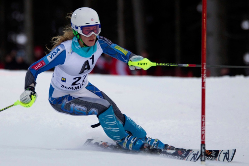 Shiffrin Straddles in Semmering Slalom