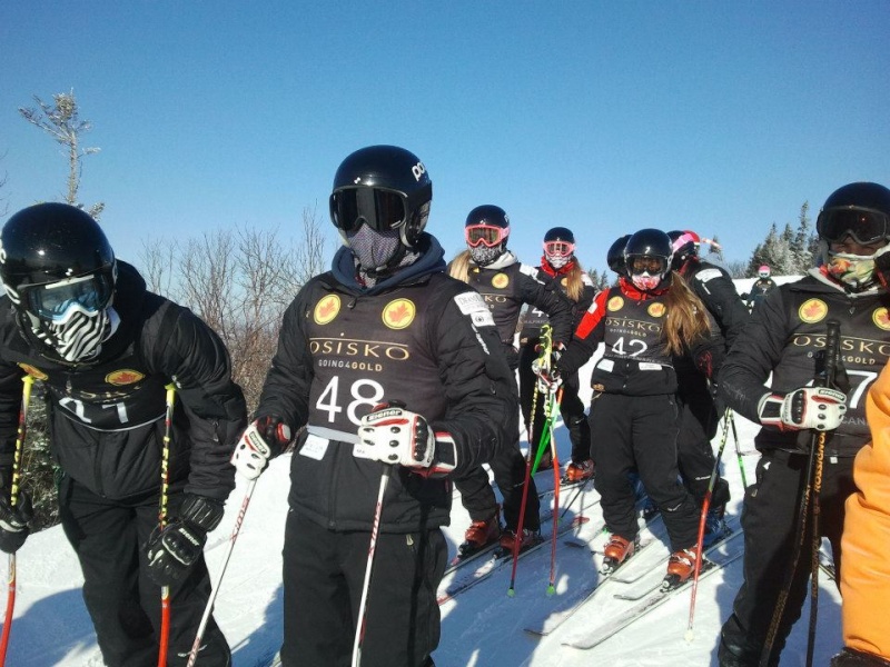 Young Canadian ski racers participate in the Osisko Going4Gold speed skills camp this week at Mont-Sainte-Anne in Quebec (photo: Alpine Canada)