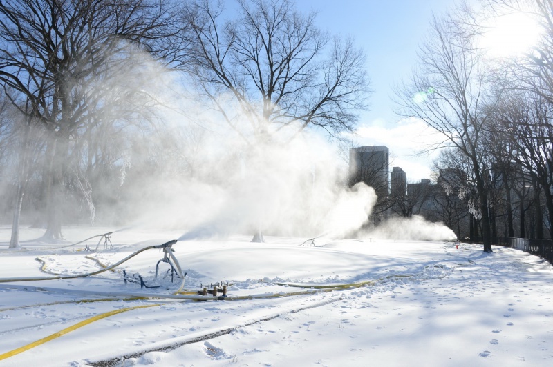 Making it Snow in New York City’s Central Park