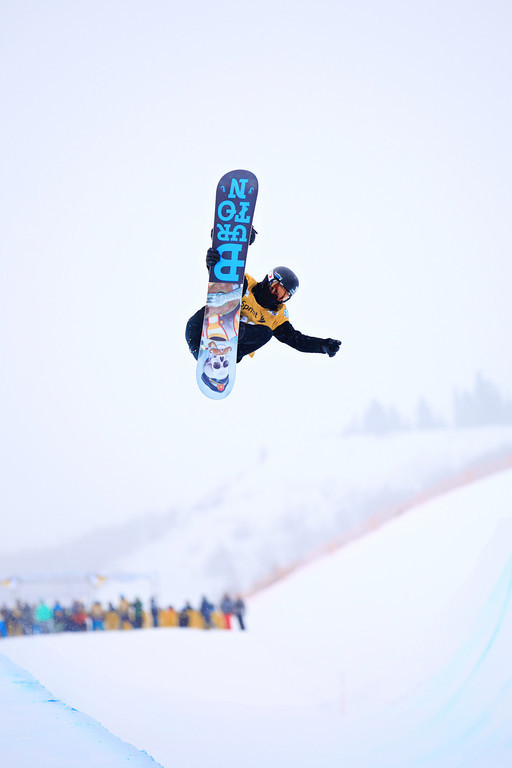 Shaun White competes in Park City Mountain Resort's halfpipe in Utah last winter. (file photo: USSA/Sarah Brunson)