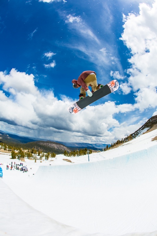 U.S. Snowboarding's Scotty Lago trains this past May at Mammoth Mountain in California. (photo: Mammoth Mountain)