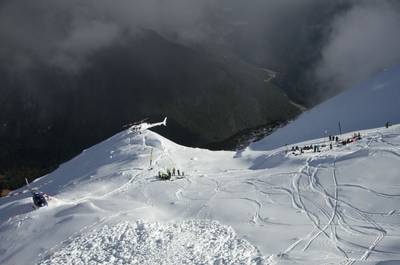 Today's Freestyle Day venue on Mt. Turner (photo: Tony Harrington/World Heli Challenge)