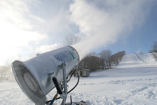 One of Boyne'd proprietary Low-E snow guns. (file photo: Boyne Resorts)